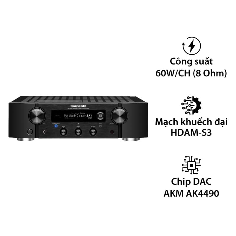 Amply Marantz PM7000N, 2 Kênh, 60W/CH (8 Ohm)
