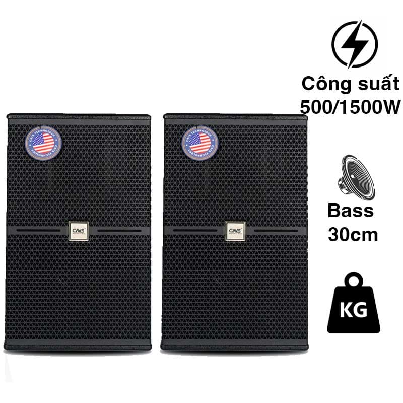 Loa CAVS C12, Bass 30cm, 500W, 95 dB, 8 Ohms