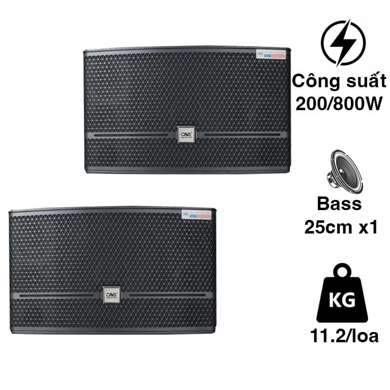 Loa CAVS CK10, Bass 25cm, 800W, 90 dB, 8 Ohms