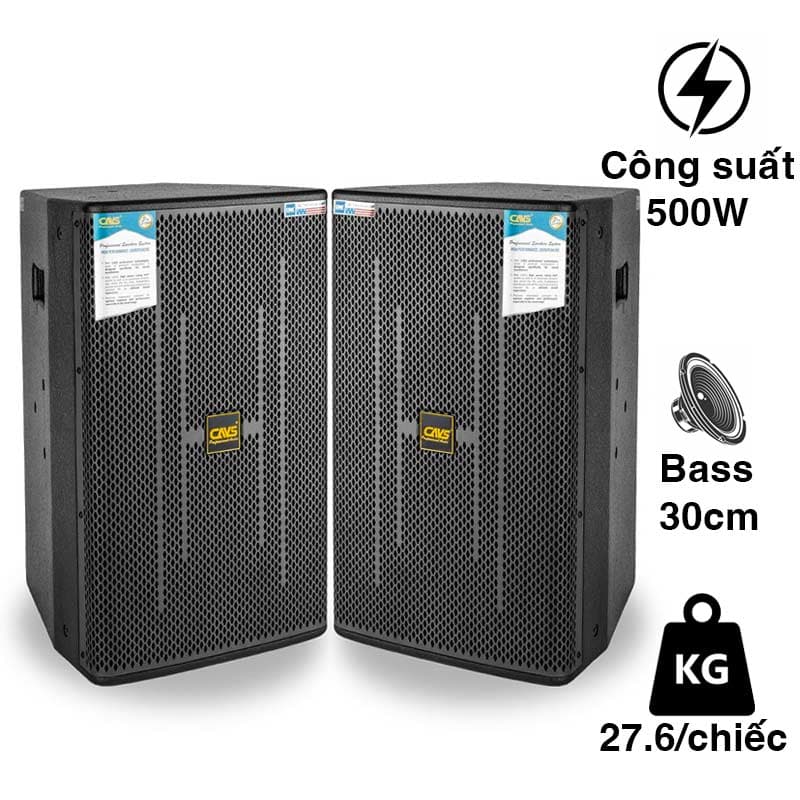 Loa Full CAVS XB12 Pro, Bass 30cm, 500W