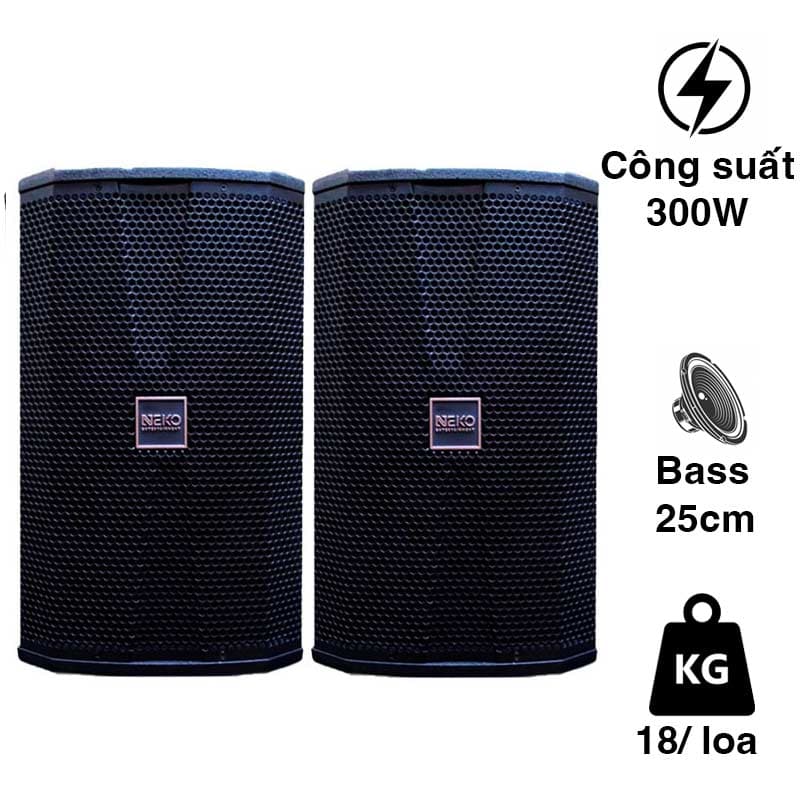 Loa NEKO NX10, Bass 25cm, 300W
