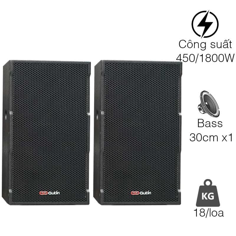 Loa Gutin GDL 6512, Bass 30cm, Công suất 450W