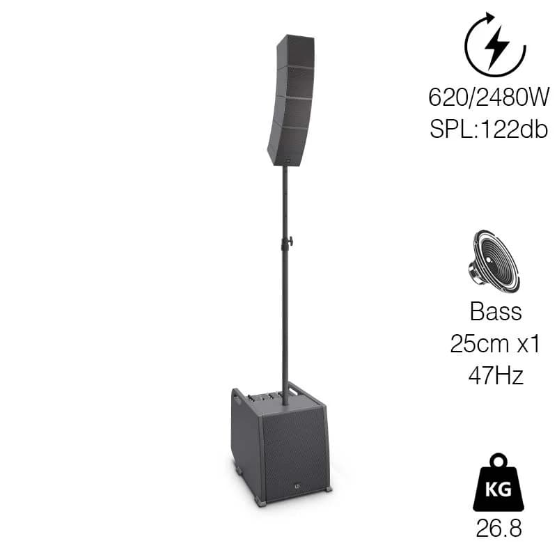 Loa LD Systems CURV 500ES, Công suất 620W, Bluetooth