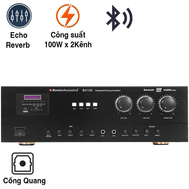 Amply Boston BA100, Bluetooth, 100W, HDMI