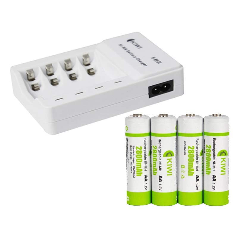 Bộ Pin + Sạc Kiwi 4 viên Pin (dung lượng 2800mAh/viên)