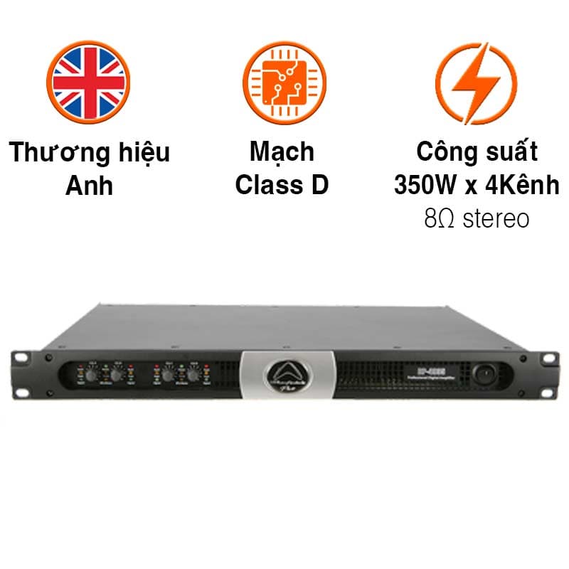 Cục đẩy Wharfedale DP4035, 350W x 4 Kênh