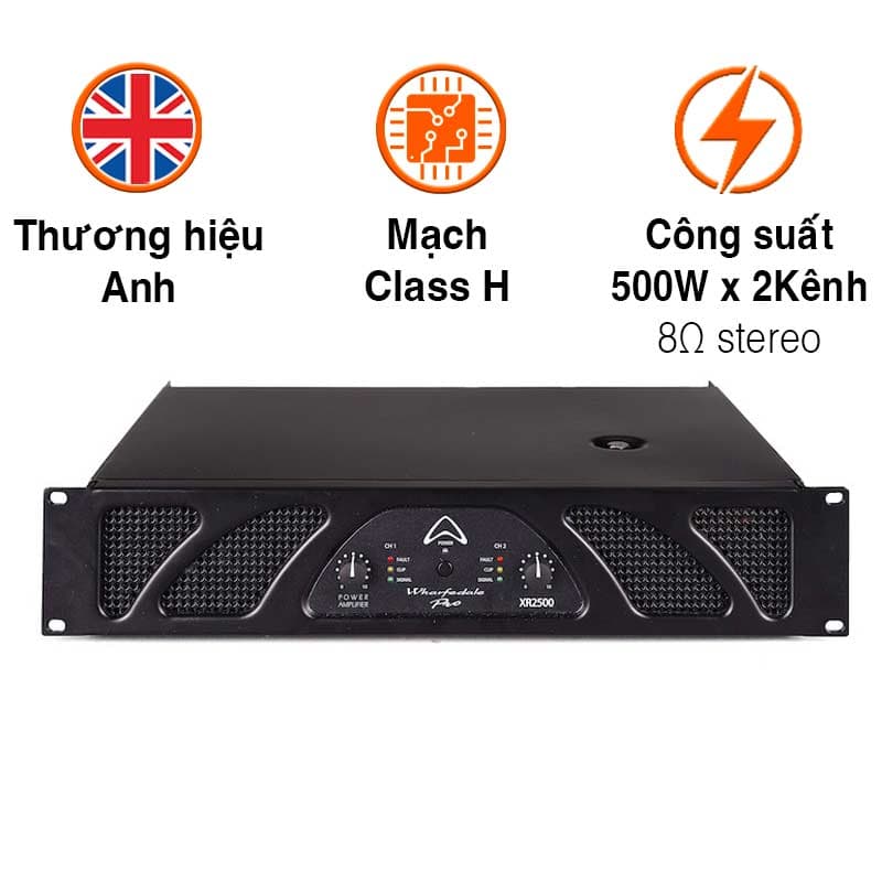Cục đẩy Wharfedale XR2500 (Mạch Class H), 500W