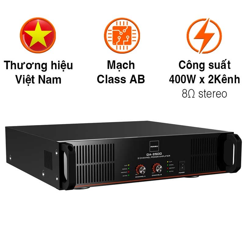 Cục đẩy Paramax DA2500, 400W x 2 Kênh