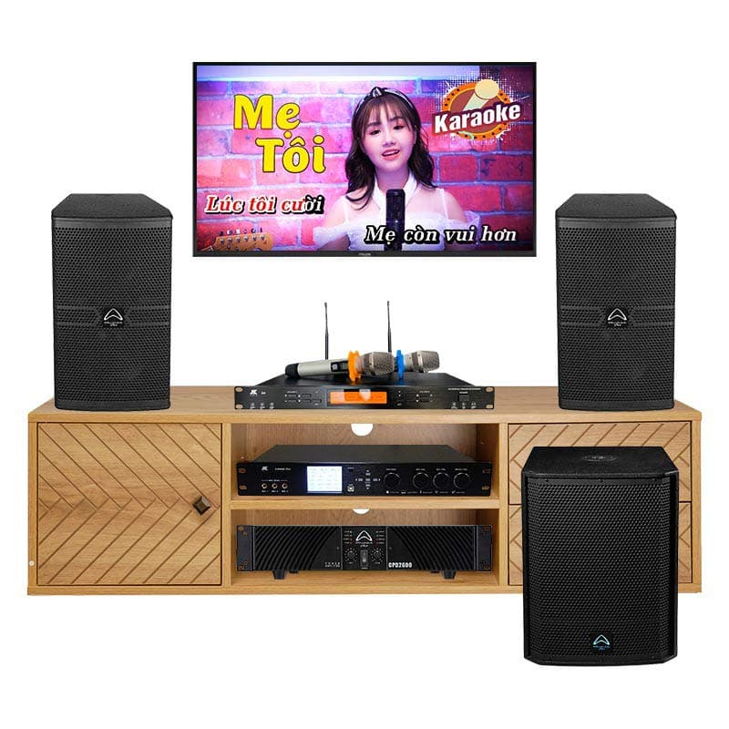 Dàn karaoke gia đình KHD29 (Wharfedale Anglo E10, Wharfedale CPD2600, JKaudio X9000 Pro, JKAudio B9, Wharfedale AX15B)