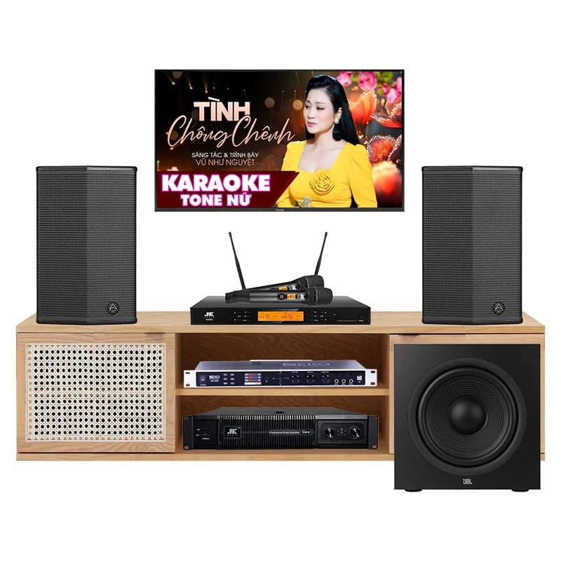 Dàn karaoke gia đình GD56 (Wharfedale Sigma X12, Neko DK1000, JKAudio D2600, K500, sub JBL Stage 220P)