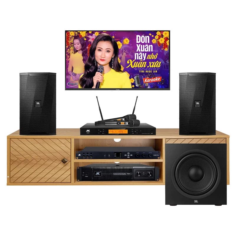 Dàn karaoke gia đình GD59 (JBL KPS1, JKAudio X6000 Plus, D2600, K500, sub JBL Stage 220P)