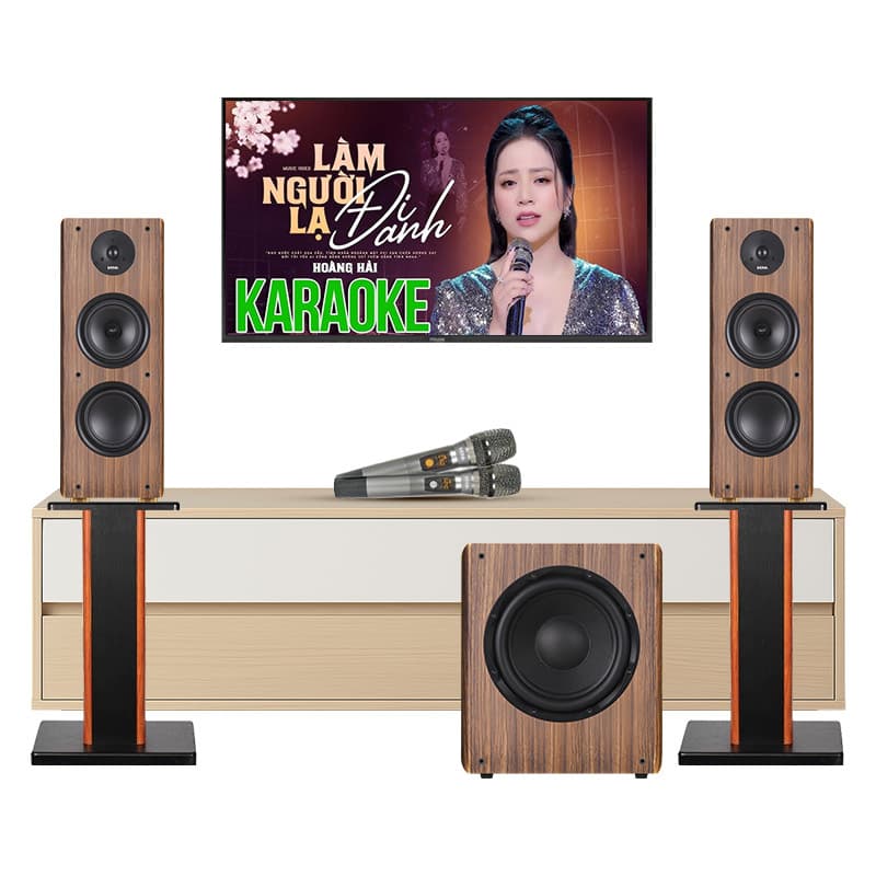 Dàn Karaoke Mini GD12 (Kadma BS56, Sub Su30, Chân loa KST50)