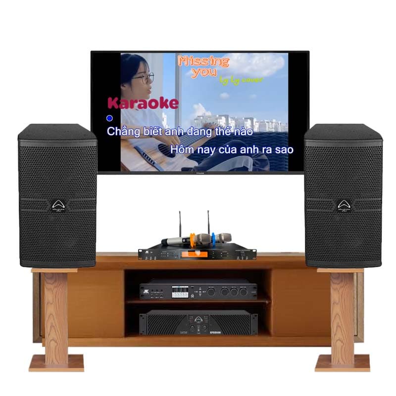 Dàn Karaoke Cao Cấp HDR56 (Whafedale Anglo E15, CPD3600, Vang số, Micro)