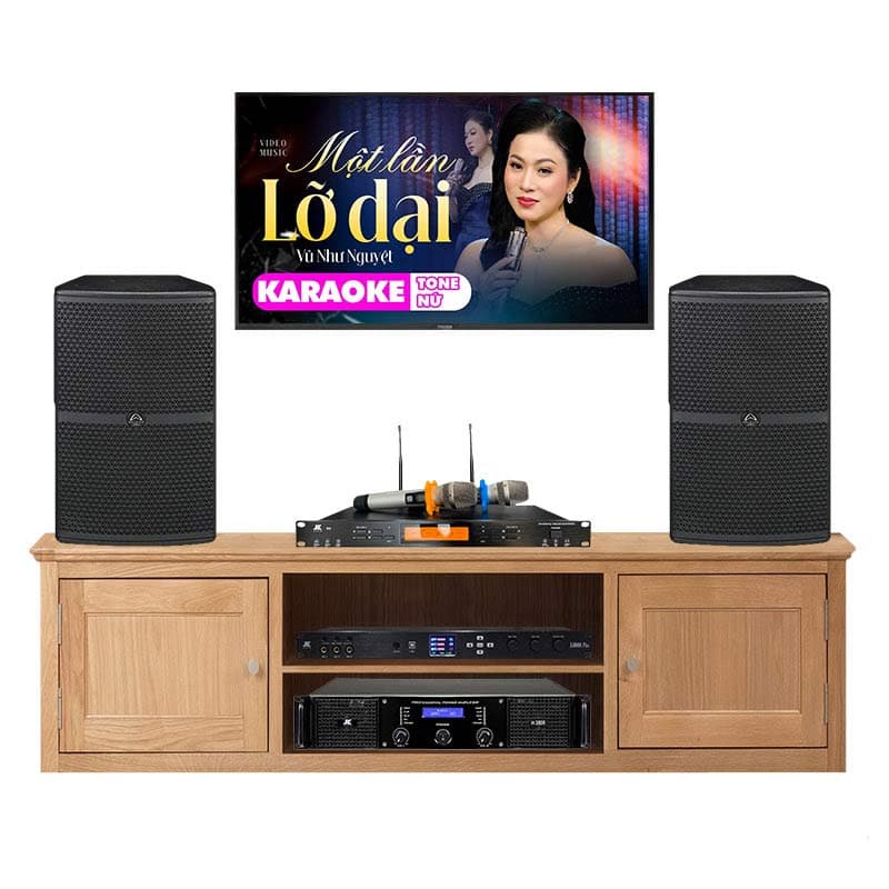 Dàn Karaoke Cao Cấp HDR68 ( Wharfedale Wh12 , Công suất, X6000 Plus, Micro JKaudio B9)