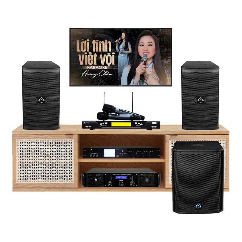 Dàn karaoke cao cấp HDR84 (Wharfedale Anglo X12A, AX15B, JKaudio H2600, X9000 Pro, K800)
