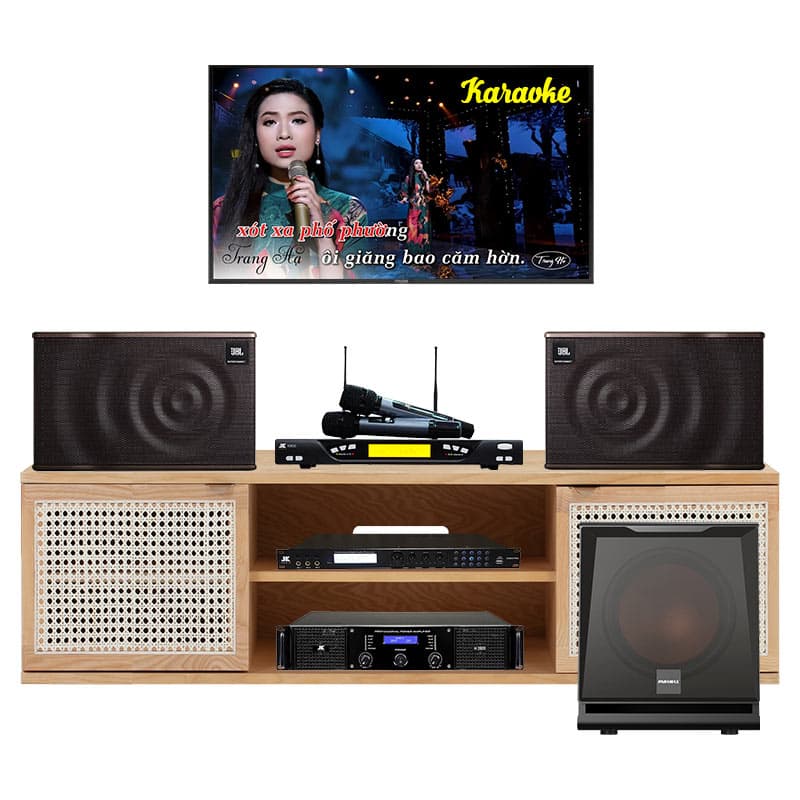 Dàn Karaoke JBL KH18 (JBL MK12, Vang số, Công suất, Micro K800, Sub paramax D30)