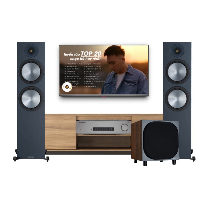 Dàn Nghe Nhạc GT22 (Monitor Audio Bronze 500, Cambridge CXA 81, Sub Monitor Audio Bronze W10)
