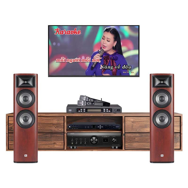 Dàn nghe nhạc và Hát karaoke JBL NK27 (JBL 690, Denon 1700NE, B5 Pro, X6000 Plus)
