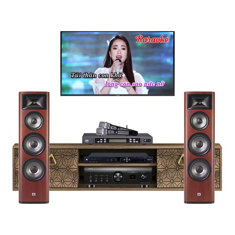 Dàn nghe nhạc và Hát karaoke JBL NK30 (JBL 698, Denon 1700Ne, B5 Pro, X6000 Plus)