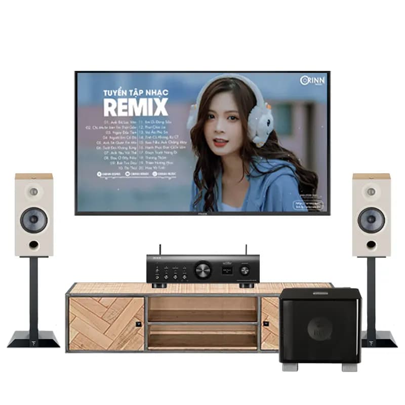 Dàn âm thanh nghe nhạc Mini 2.1 Focal HD81 (Focal Chora 806, Rel T7X, Denon PMA-900HNE)