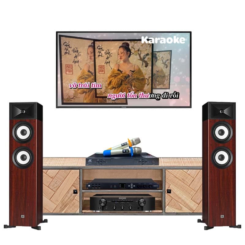 Dàn nghe nhạc và Hát karaoke NK14 ( JBL A180, PM6007, Micro, vang số )