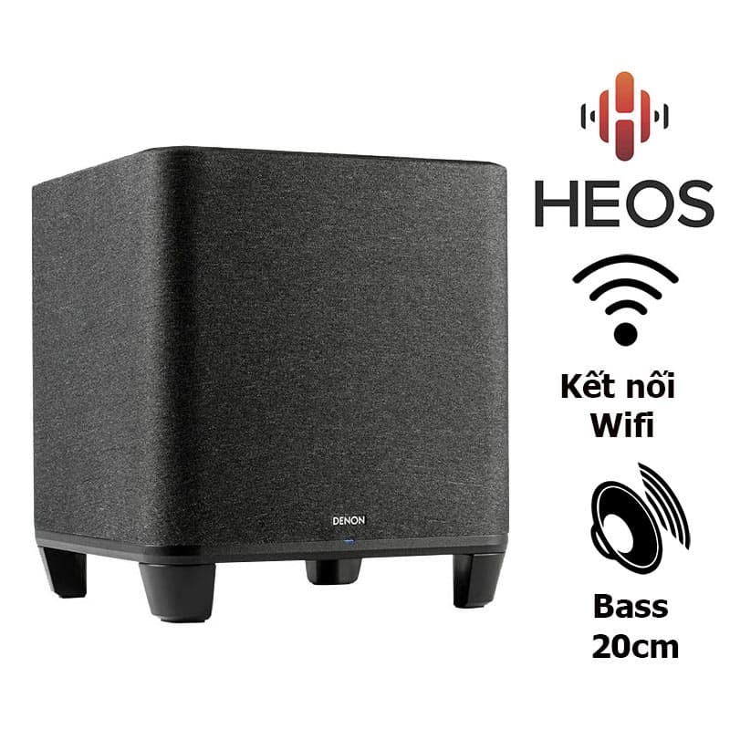 Loa Sub Denon Home Subwoofer, Bass 20cm, tích hợp HEOS