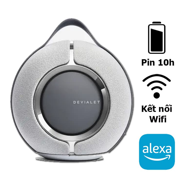 Loa Devialet Mania, Pin 10 giờ, Chống Nước IPX4, Công suất 176W, Bluetooth, Wifi