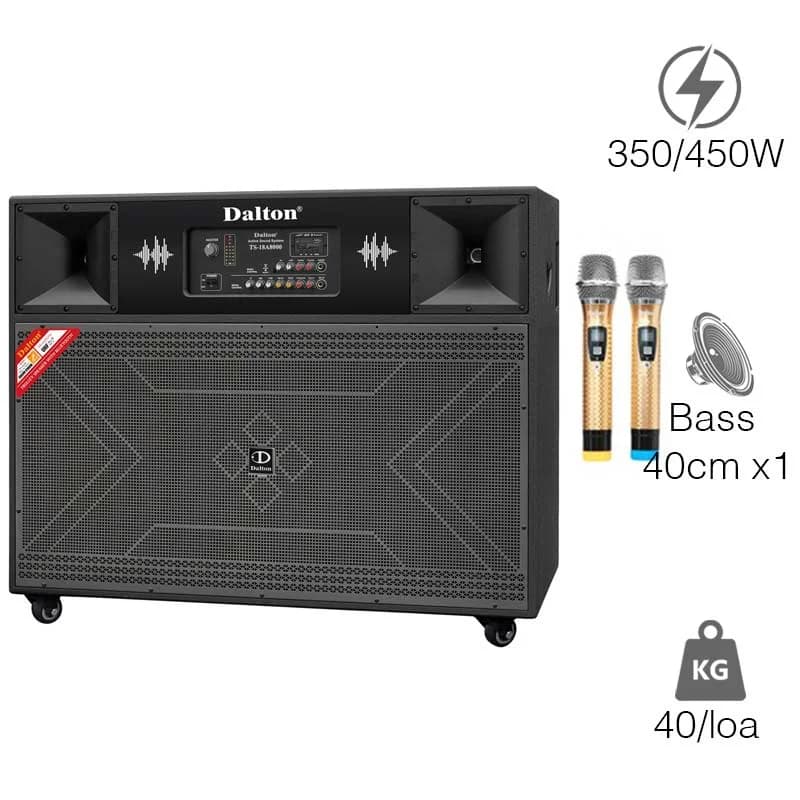 Loa Dalton TS-18A8000, Công Suất 3000W, 2 Bass 50cm, Kèm 2 Tay Mic (Nguồn điện 220V)