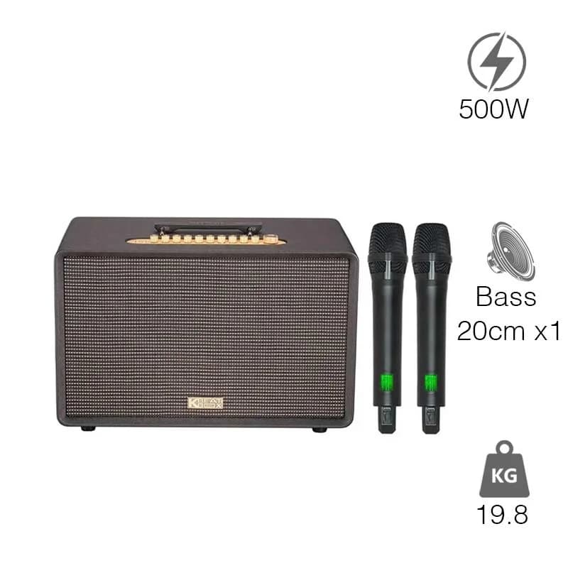 Loa Acnos Flac 36 Ultimate, Bass 20cm, 500W RMS, Bluetooth 5.0, OPTICAL, HDMI ARC, Kèm 2 Micro