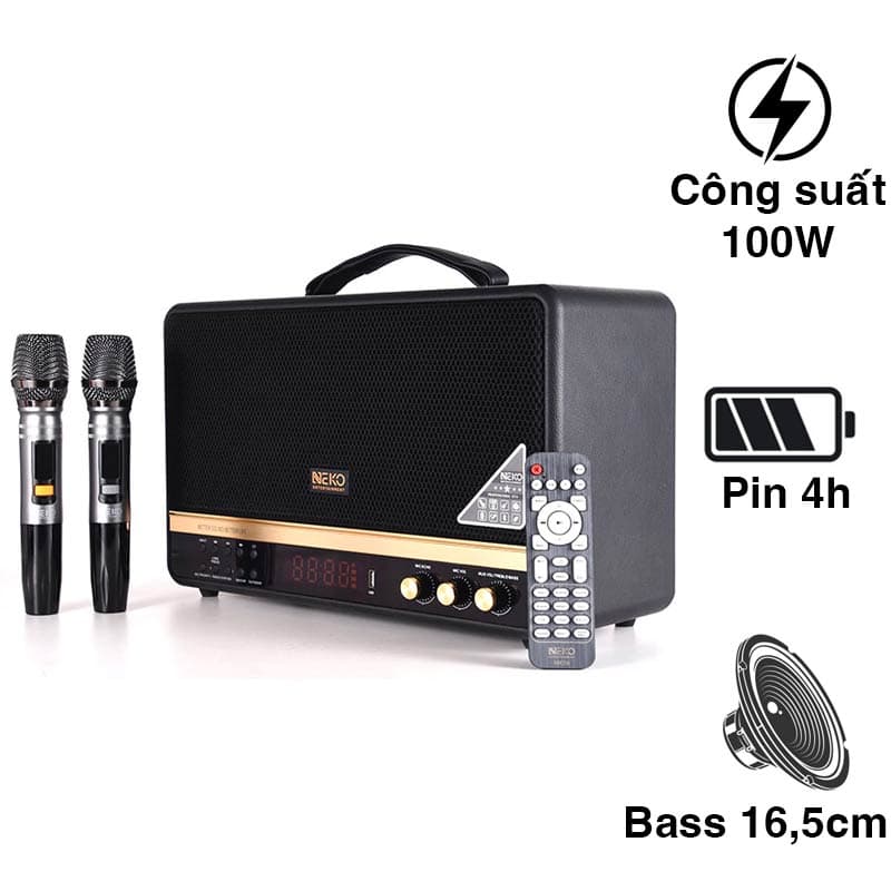 Loa Neko NK06, 100W, Pin 4h, Bluetooth 5.0