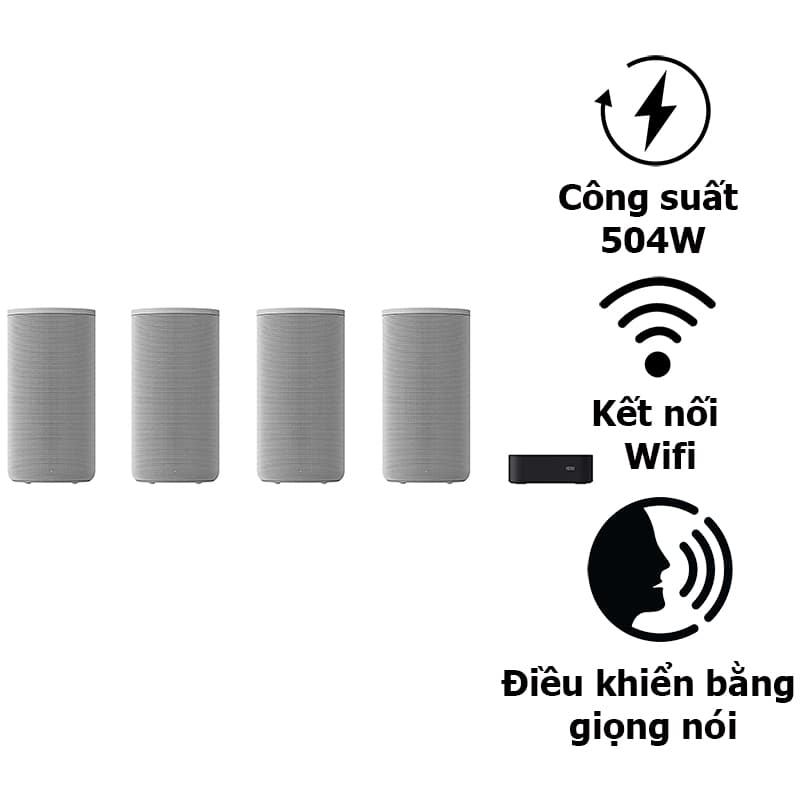 Bộ Loa Sony HT-A9, Âm thanh đa chiều 360 Spatial Sound Mapping, Bluetooth, Wi-Fi, có Trợ lý Google và Amazon Alexa
