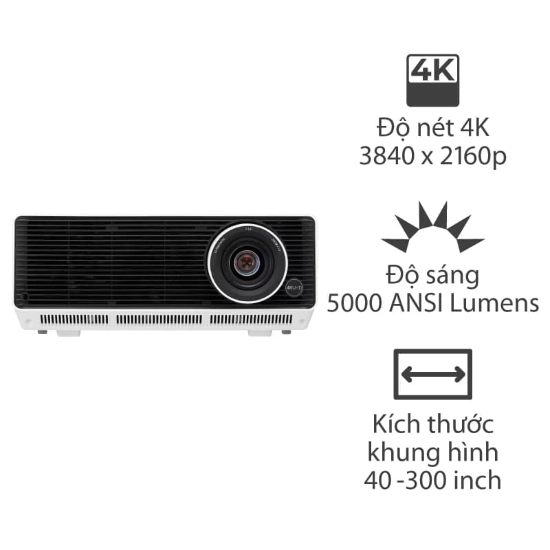 Máy chiếu 4K LG BU53RG, 5000 ANSI Lumens, 4K UHD (3840x2160) 40-300 inch, 20.000 Giờ, WiFi, Bluetooth, HDMI 2.0, USB