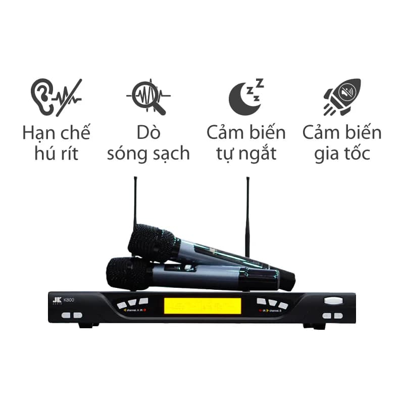 Micro JKaudio K800, Cảm biết gia tốc, Cảm biến tự ngắt, Dò sóng sạch