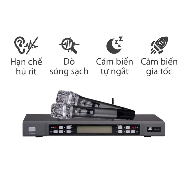 Micro JKaudio B5 Pro, Cảm biết gia tốc, Cảm biến tự ngắt, Dò sóng sạch