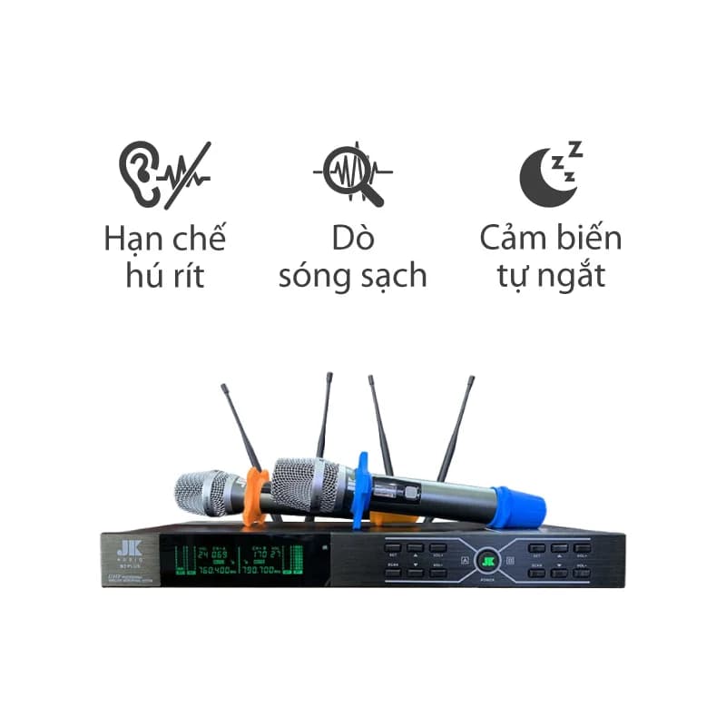 Micro không dây JKAudio B3 Plus, Cảm biến tự ngắt, Dò sóng sạch, Hạn Chế Rú Rít