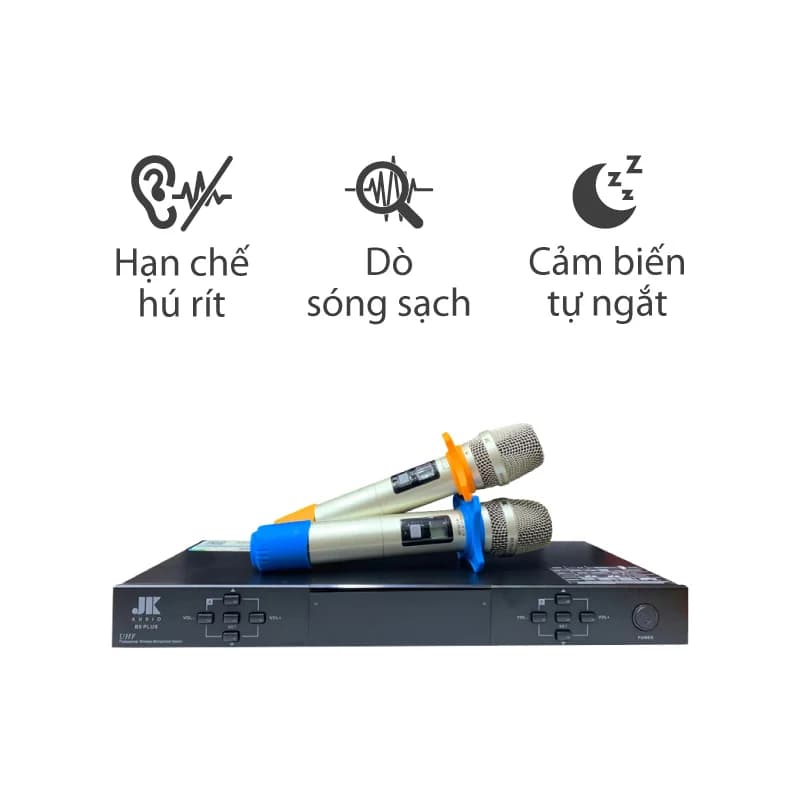 Micro không dây JKAudio B5 Plus, Cảm biến tự ngắt, Dò sóng sạch