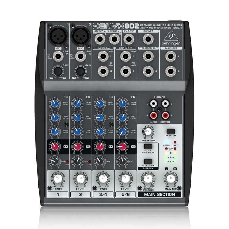 Bàn mixer Behringer Xenyx 802, 8 đầu vào, 2 bus