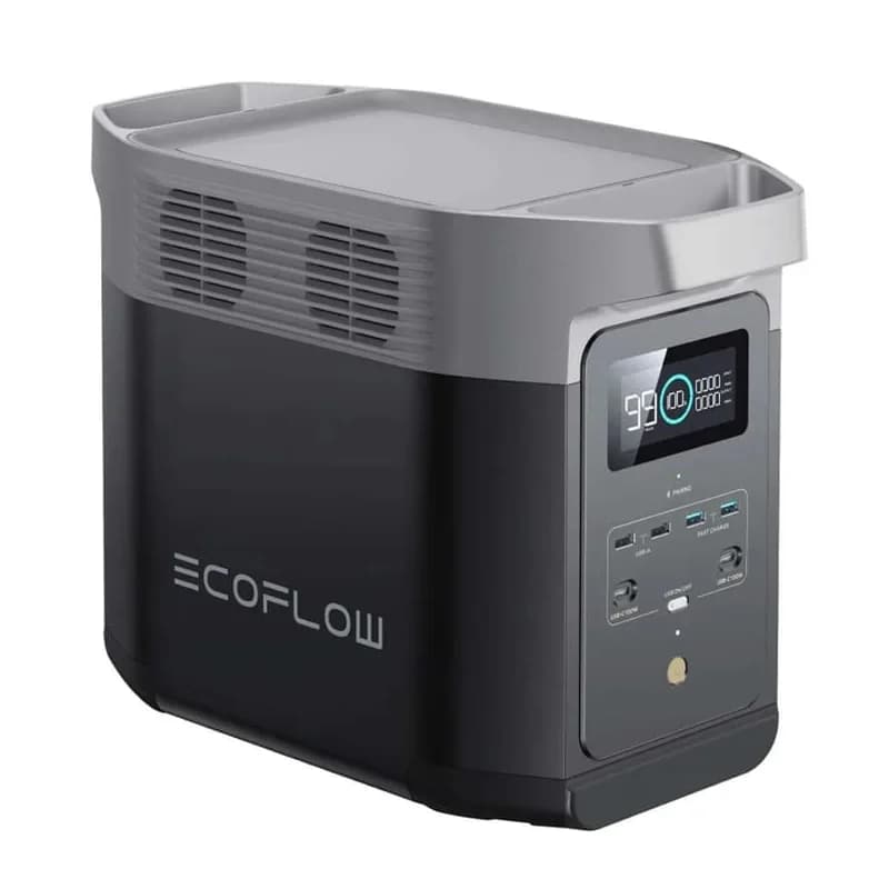 Trạm sạc EcoFlow E2000, Pin LiFePO₄ 2048Wh, Công suất 2400W, Wifi, Bluetooth, USB