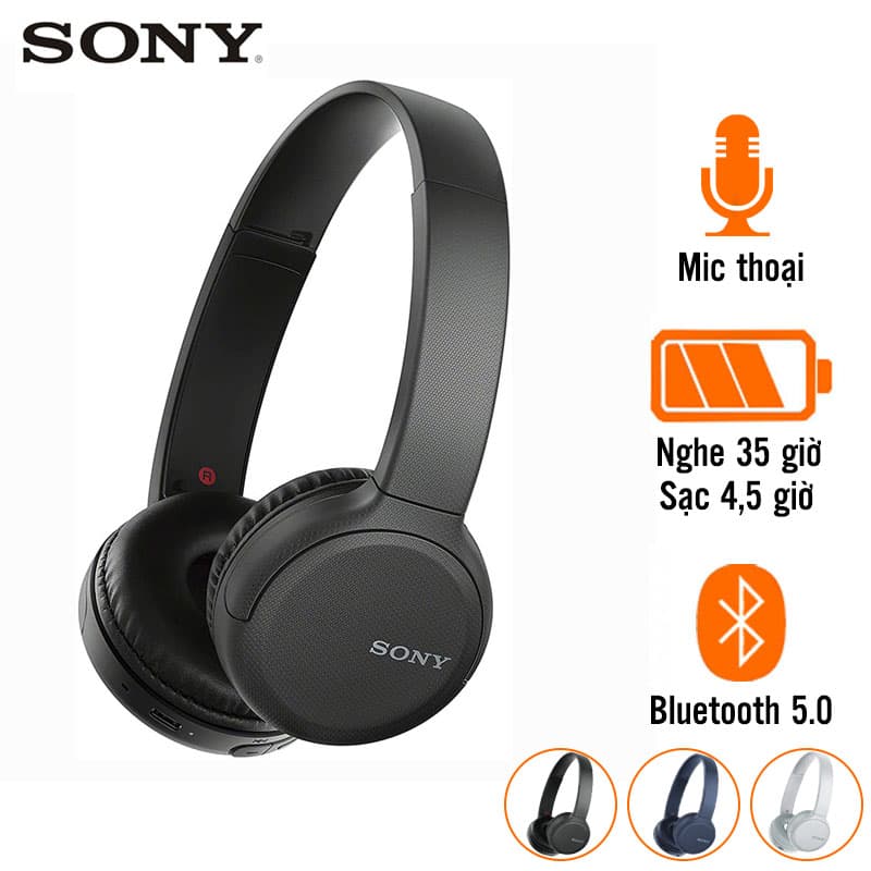 Tai Nghe Sony WH-CH510 (Chụp Tai, Pin 35 Giờ Bluetooth 5.0)