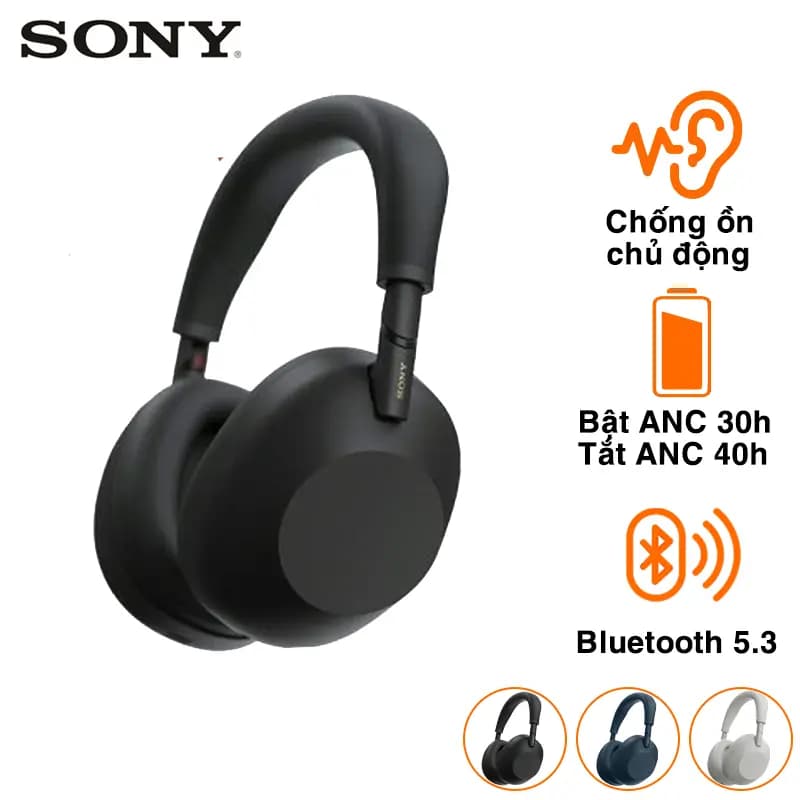 Tai Nghe Chụp Tai Sony WH-1000XM6, Chống Ồn, Pin 40h, Bluetooth 5.3
