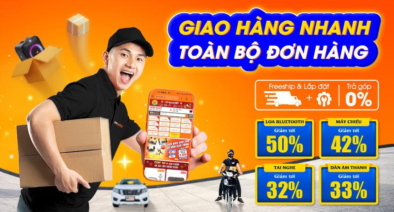 Giao Hàng Nhanh <br> Miễn Phí Lắp Đặt Vận Chuyển