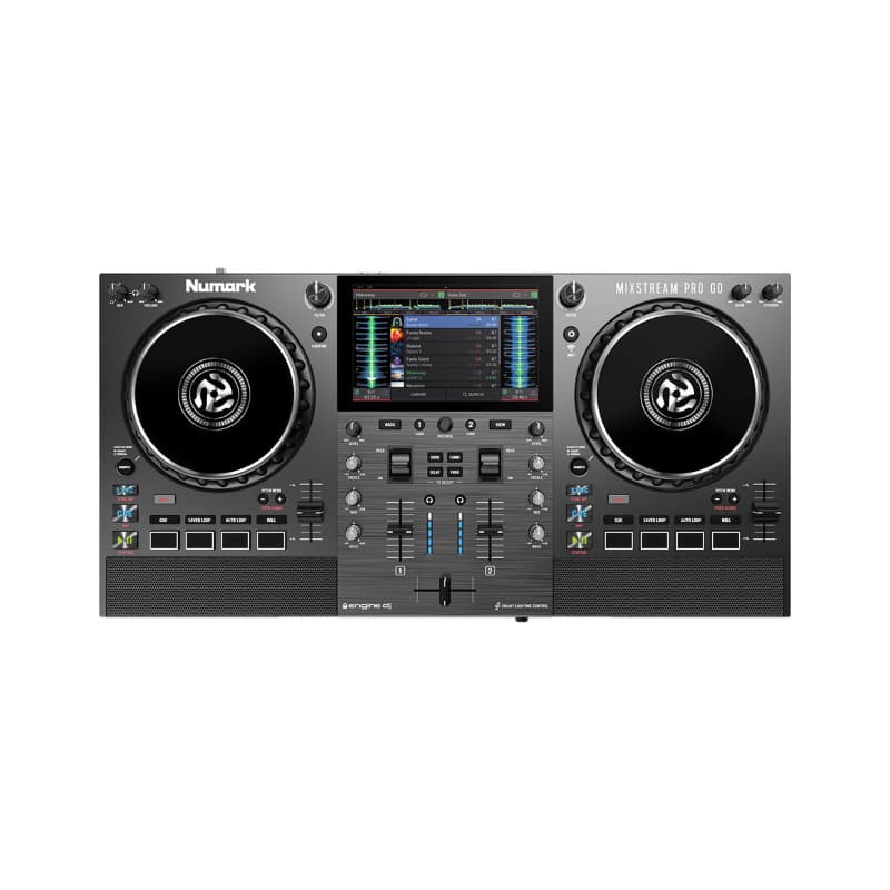 Bàn DJ Numark Mixstream Pro Go, Có Loa, Pin Hơn 5h, Màn Cảm Ứng, Wifi, Bluetooth, USB, Trọng Lượng 3.7kg Bàn DJ Numark Mixstream Pro Go, Có Loa, Pin Hơn 5h, Màn Cảm Ứng, Wifi, Bluetooth, USB, Trọng Lượng 3.7kg