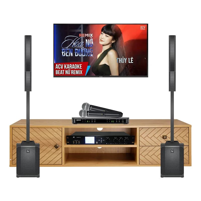 Dàn karaoke gia đình KGD190 (Electro voice Evolve 50M, JKaudio X9000 Pro, Shure BLX288A/SM58) Dàn karaoke gia đình KGD190 (Electro voice Evolve 50M, JKaudio X9000 Pro, Shure BLX288A/SM58)