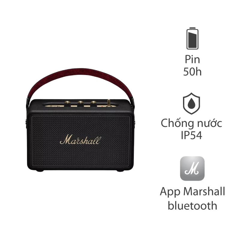Loa Marshall Kilburn 3 (III) Pin 50h, Công Suất 50W, Chống Nước IP54, Auracast, Bluetooth 5.3, AUX 3.5mm Loa Marshall Kilburn 3 (III) Pin 50h, Công Suất 50W, Chống Nước IP54, Auracast, Bluetooth 5.3, AUX 3.5mm