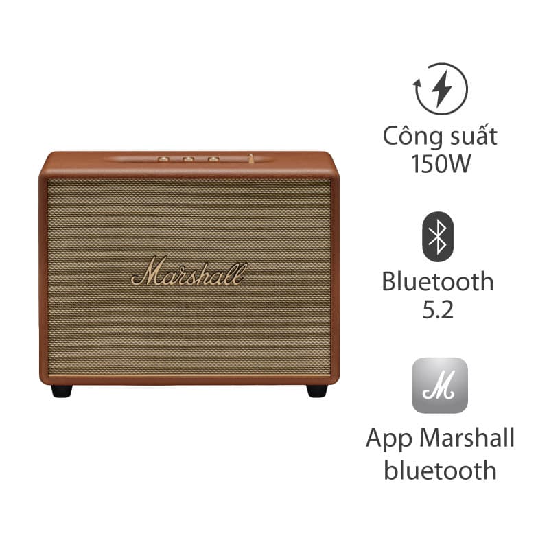 Loa Marshall Woburn 3, Công Suất 150W, Bluetooth 5.2, AUX, RCA, HDMI ARC, Đủ 3 Màu Sắc (Đen, Nâu, Trắng) Loa Marshall Woburn 3, Công Suất 150W, Bluetooth 5.2, AUX, RCA, HDMI ARC, Đủ 3 Màu Sắc (Đen, Nâu, Trắng)