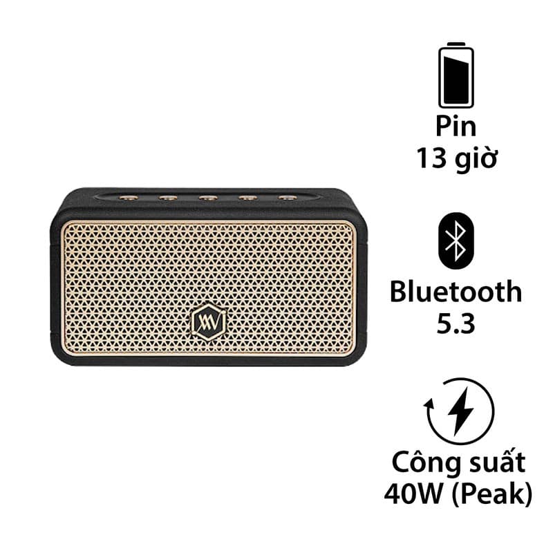 Loa Alpha Works W38, Pin 13 giờ, Công Suất 40W (peak), Bluetooth 5.3, IPX4, Công nghệ TWS (1 Đổi 1 Trong 30 Ngày) Loa Alpha Works W38, Pin 13 giờ, Công Suất 40W (peak), Bluetooth 5.3, IPX4, Công nghệ TWS (1 Đổi 1 Trong 30 Ngày)