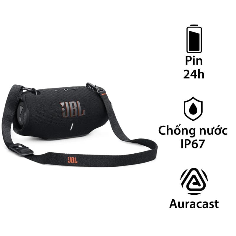 Loa JBL Xtreme 4 Bluetooth 5.3, Pin 24h, IP67, Auracast, AI Sound Boost, App JBL Portable (Có dây đeo vai) Loa JBL Xtreme 4 Bluetooth 5.3, Pin 24h, IP67, Auracast, AI Sound Boost, App JBL Portable (Có dây đeo vai)