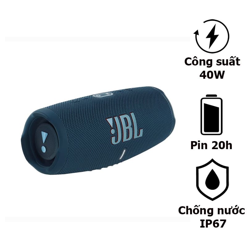 Loa JBL Charge 5, Pin 20h, Chống Nước IP67, Bluetooth 5.1, PartyBoost, USB A, Công suất 40W Loa JBL Charge 5, Pin 20h, Chống Nước IP67, Bluetooth 5.1, PartyBoost, USB A, Công suất 40W