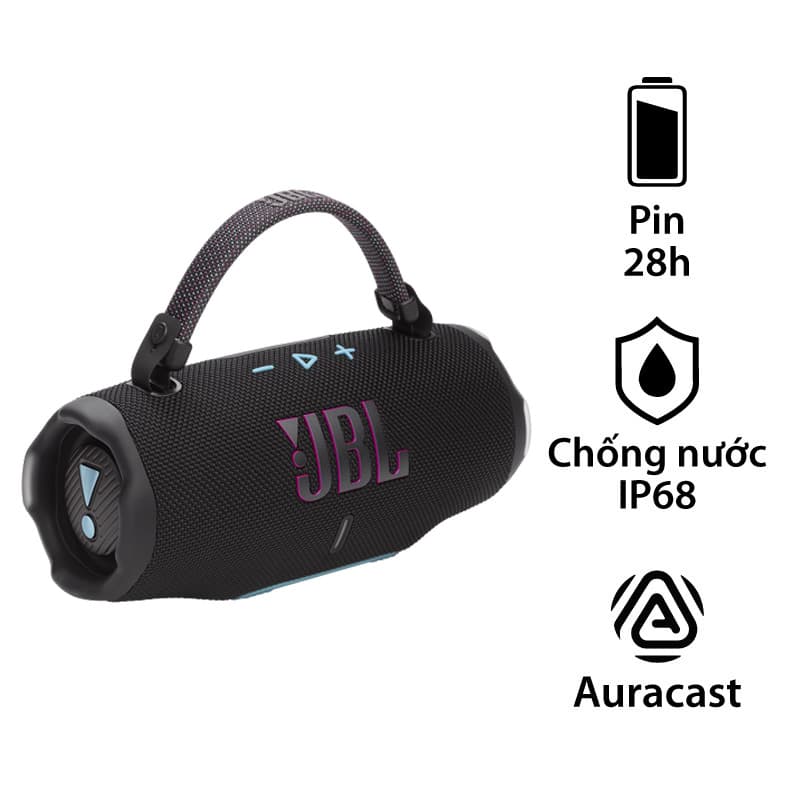 Loa JBL Charge 6 Chính Hãng, Pin 28h, Chống Nước IP68, Bluetooth 5.4, Auracast™, Có Quai Xách Mới, Nhiều Màu Sắc Loa JBL Charge 6 Chính Hãng, Pin 28h, Chống Nước IP68, Bluetooth 5.4, Auracast™, Có Quai Xách Mới, Nhiều Màu Sắc
