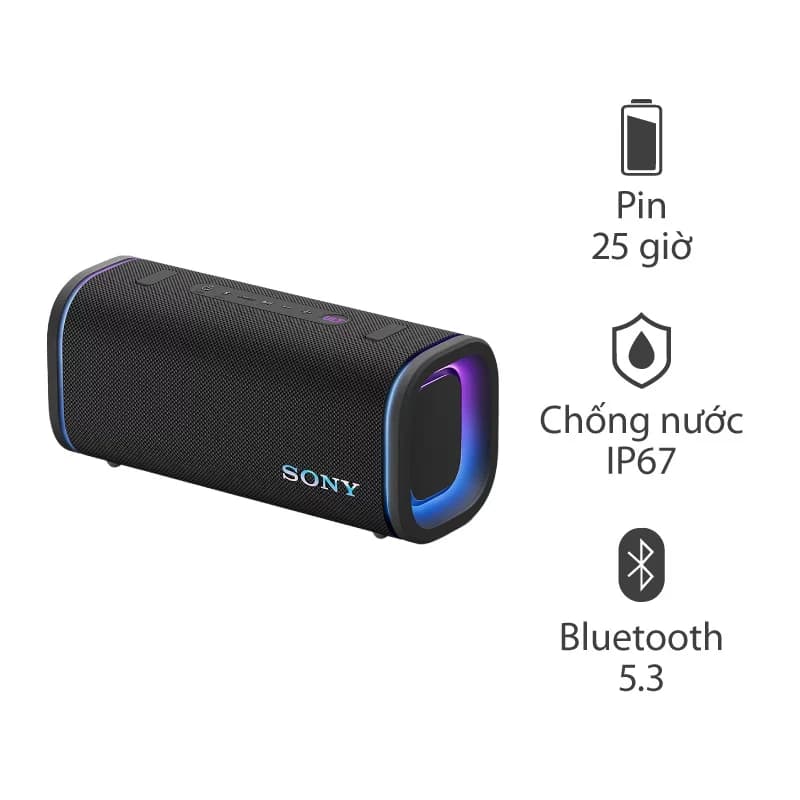 Loa Sony ULT Field 5 (SRS ULT50), Pin 25h, IP67, Bluetooth 5.3, App Sony Sound Connect Loa Sony ULT Field 5 (SRS ULT50), Pin 25h, IP67, Bluetooth 5.3, App Sony Sound Connect